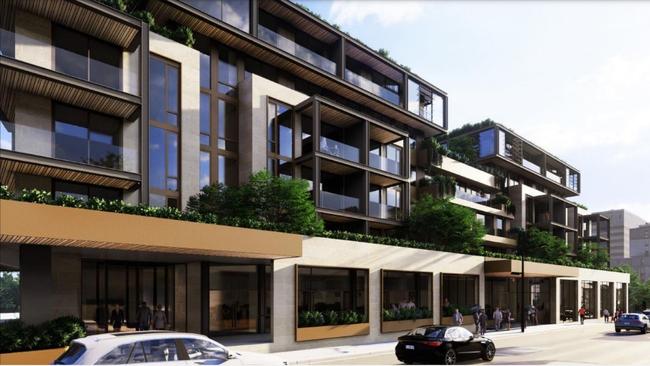 Artist's impression of a development at Barrack Street. Image: Irene Inc.