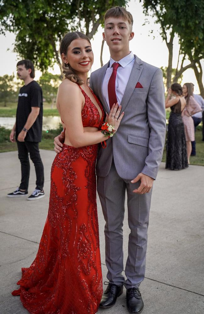 Caitlin Lauga and Zac Sanim at the Mackay North State High School formal at Windmill Function Centre, November 19, 2021. Picture: Heidi Petith
