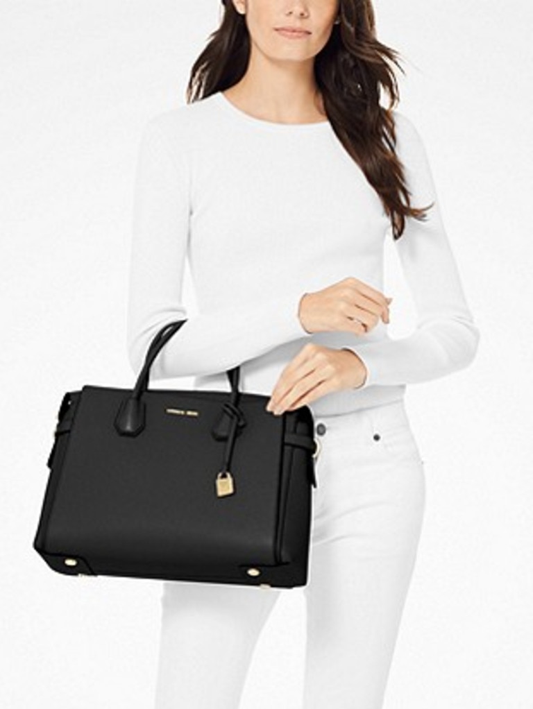 The brand’s chic Mercer Belted Satchel has been reduced from $609 to $419. Picture: Michael Kors.