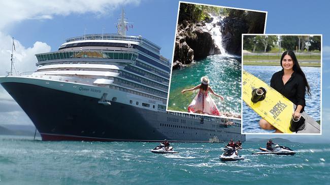 Mackay could become the next cruise ship destination in Queensland. Background picture: Whitsunday Jetski Tours. Inset picture of Finch Hatton Gorge: @foreignlandscapes