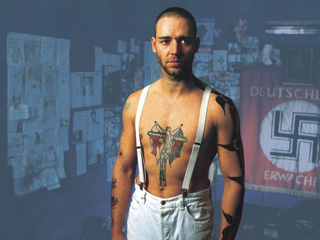 Russell Crowe in the hit movie Romper Stomper that was inspired by the crimes of Andrew Kirby and his gang.