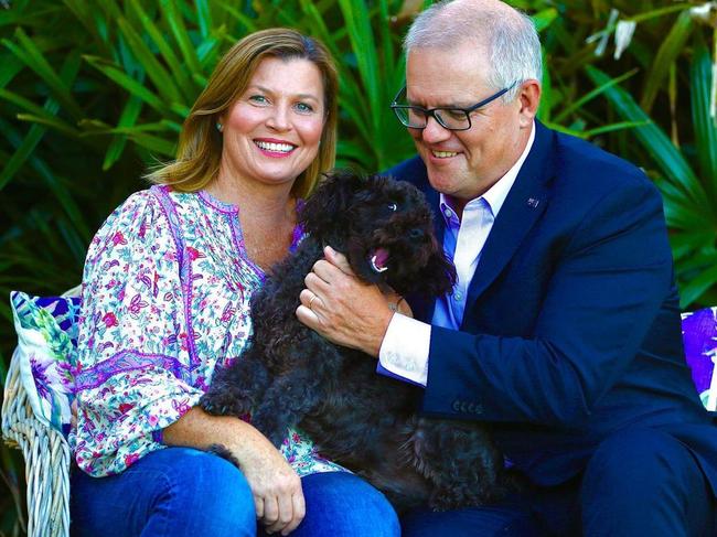 The PM’S wife Jenny is Buddy’s chief dog walker. Picture Adam Taylor/Office of the Prime Minister