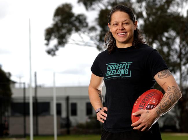 Richelle Cranston is a former AFLW player who lives with kidney disease. Red Socks Run