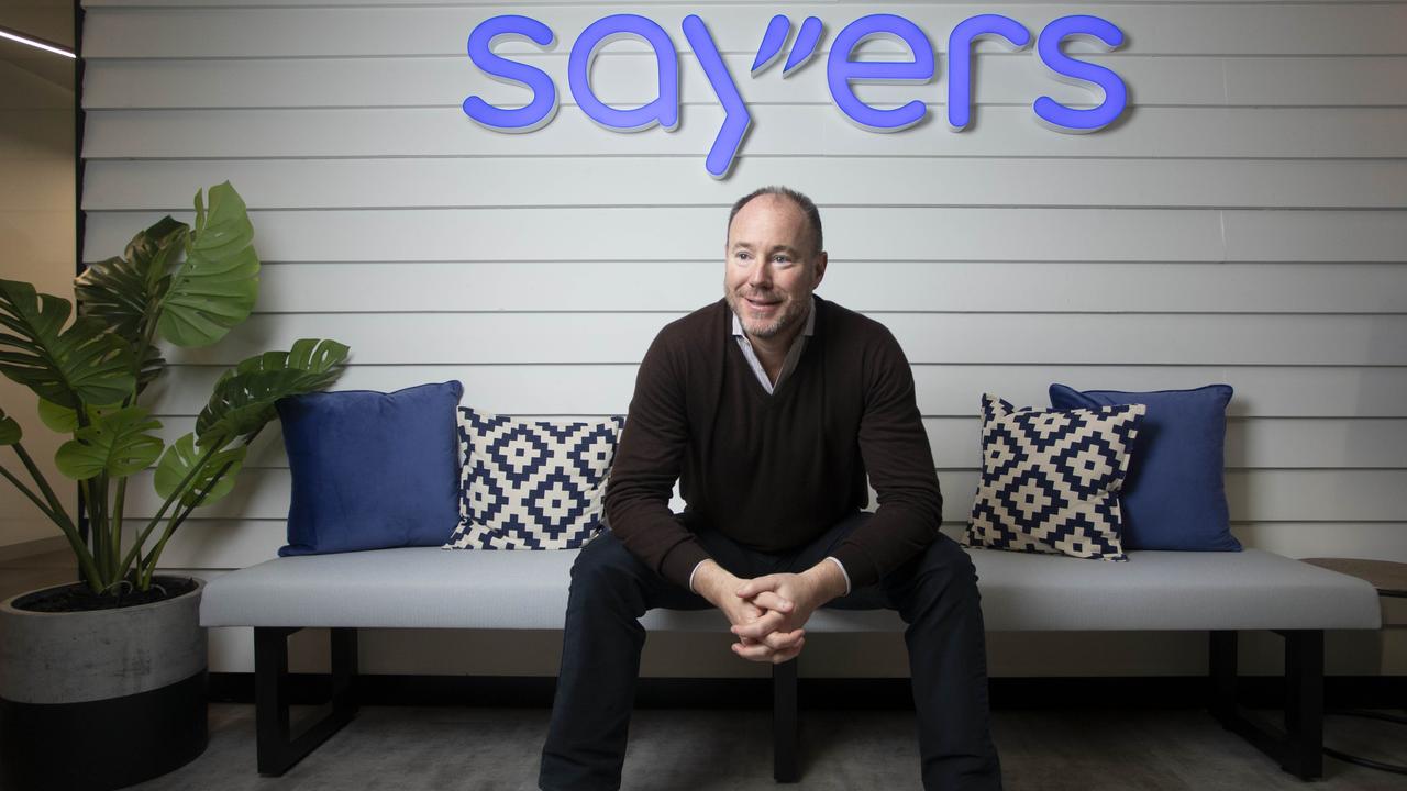 Sayers Group founder Luke Sayers at his Melbourne office. Picture: Arsineh Houspian