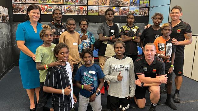 Chief Minister Natasha Fyles thanked schools that had welcomed young flood evacuees across the Top End, including Nightcliff Middle School. Picture: Supplied/@NatashaFylesMLA