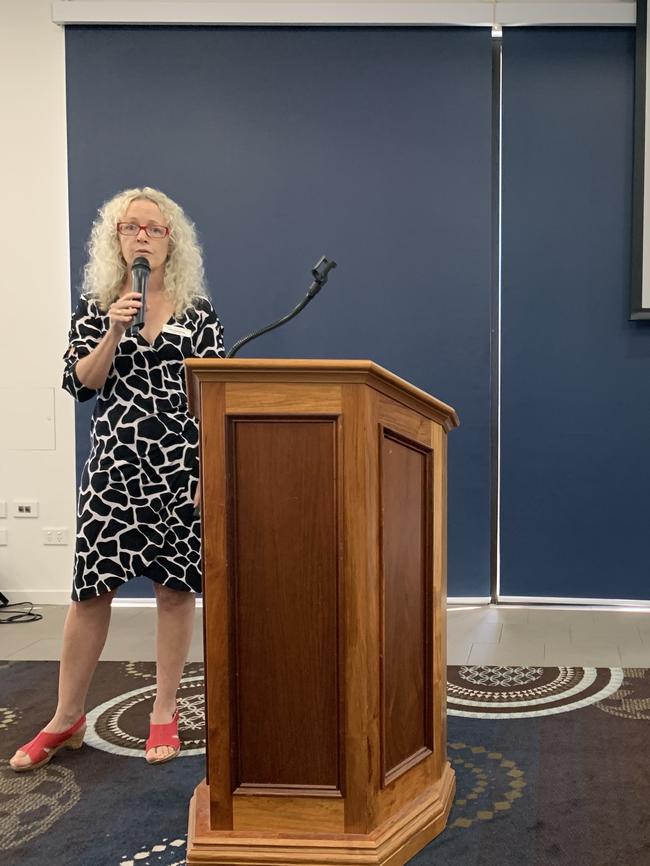 Wide Bay Hospital and Health Board’s Executive Committee Chair Peta Jamieson spoke of the “shiny” Bundaberg hospital. Picture: Isabella Magee