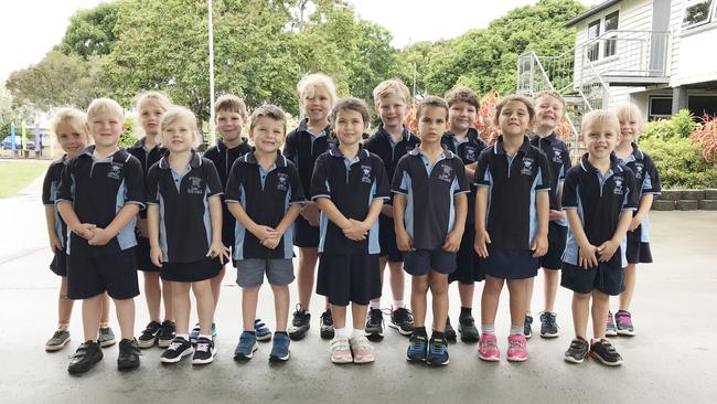 Koumala State School Back Row – Audrey Bugeja, Addilyn Hall, Jaxson Vitali, Ailise Cook, Elijah Cleary, Lilly Van Der Schoot, Archie Riddle, Emalyn Jones. Front Row – Zander Bull, Mila McKenzie, Hunter Kleyn, Thea Watts, Bradley Sant, Sonya Martin, Axel Camilleri.