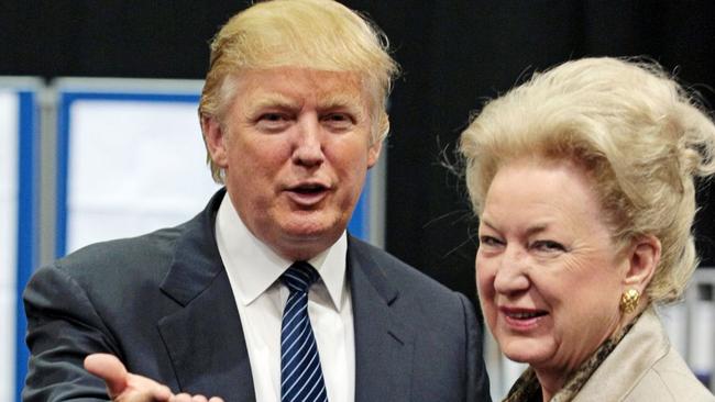 Donald Trump and Maryanne Trump Barry in 2008. Picture: AFP