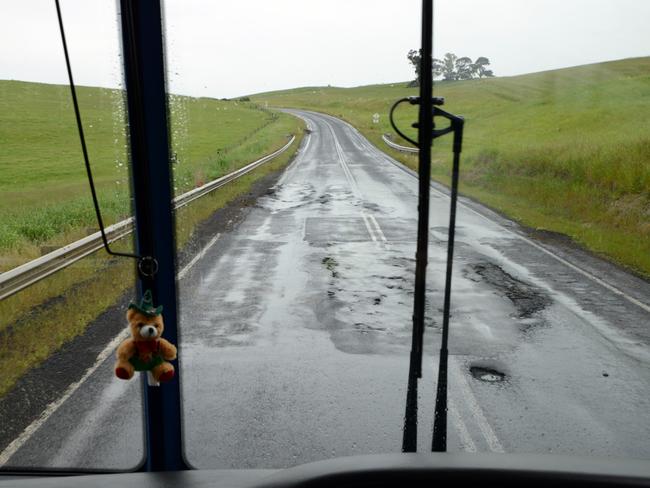 Australia’s worst road is the Glenelg Highway between Coleraine and Casterton, according to Trotters Coaches director Des Trotter. Picture: Karla Northcott