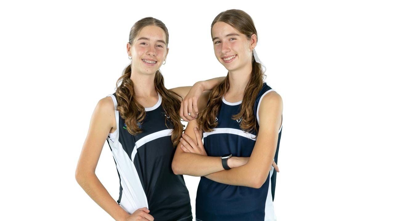 Taylors Lakes twins Hannah and Sienna Gec will compete in the heptathlon at the Australian Little Athletics Championships. Picture: Little Athletics Victoria