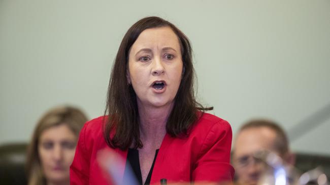 Queensland Attorney General Yvette D'Ath speaks during Question Time at Parliament House in Brisbane. Picture: AAP