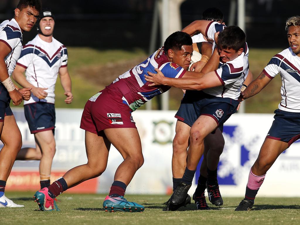 Junior Taungatua of Wavell in action between Ipswich State High and Wavell State High at Ipswich. Picture: Josh Woning