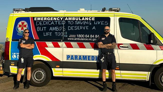 Victorian paramedics have taken industrial action as they fight for better work conditions Picture: X/Ambulance Union Victoria