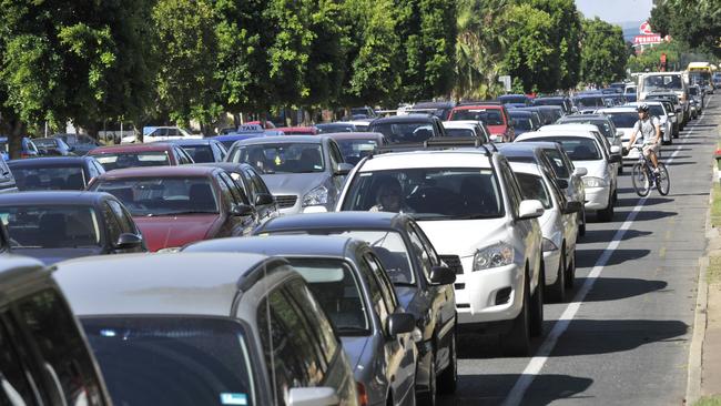 Heavy traffic at a standstill on Anzac Highway. Picture: File