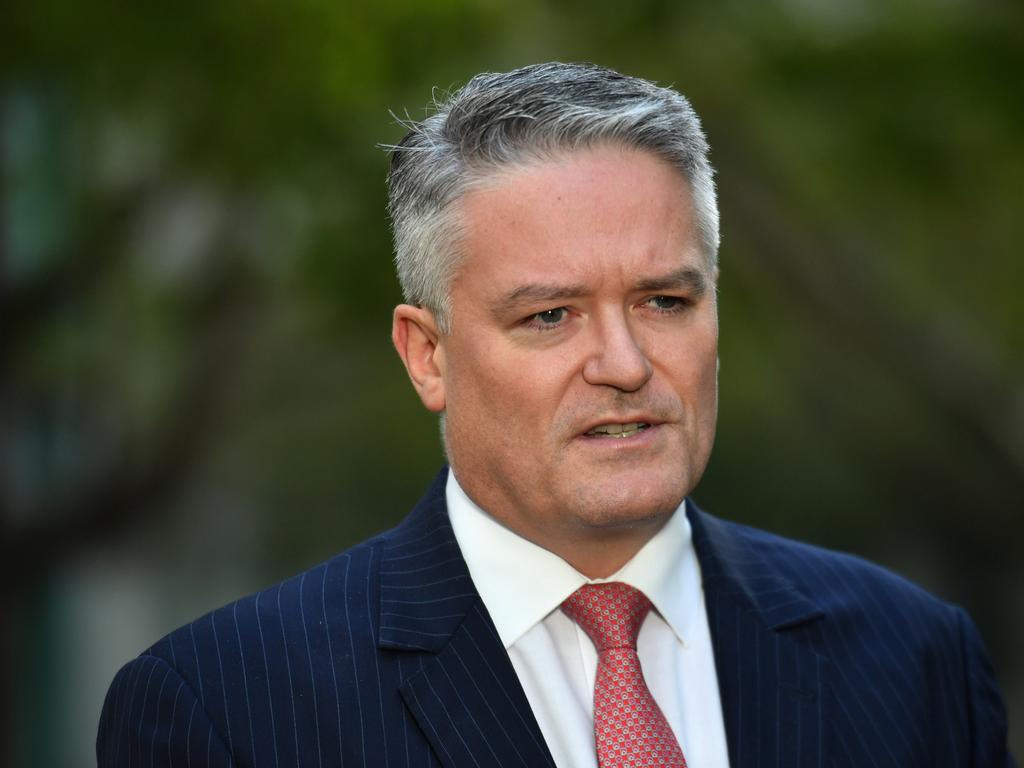 Mathias Cormann has lashed the Black Lives Matter protests. Picture: Mick Tsikas