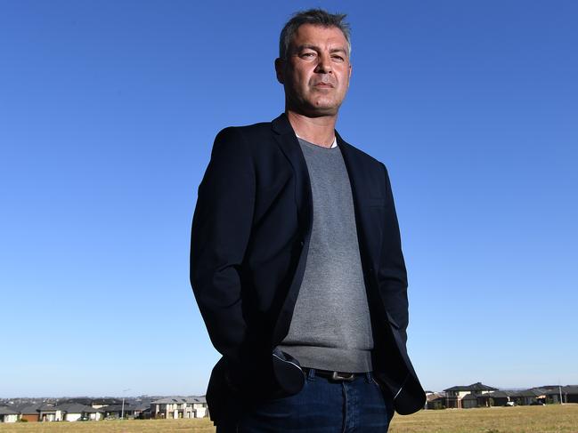 Western United Football Club senior coach Mark Rudan is seen outside the club's new headquarters in Truganina in Melbourne, Thursday, May 23, 2019. (AAP Image/Julian Smith) NO ARCHIVING