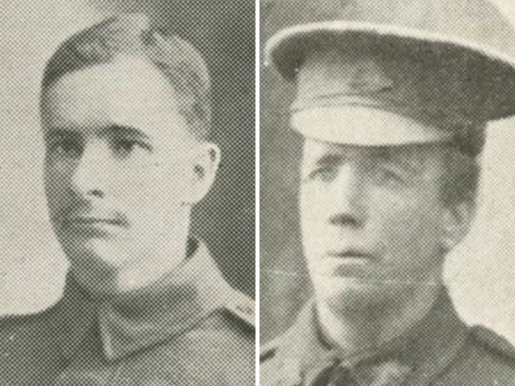 Two members of the The Murgon Ten (from left) Stewart McRostie and William Alfred Latham. Images sourced from the Virtual War Memorial Australia.