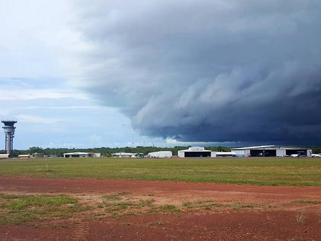 A Storm rolling in over Darwin airport. Picture: Laura Campbell