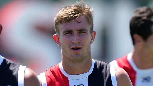 Dougal Howard during a St Kilda training session. Picture: AAP Image/Sean Garnsworthy.