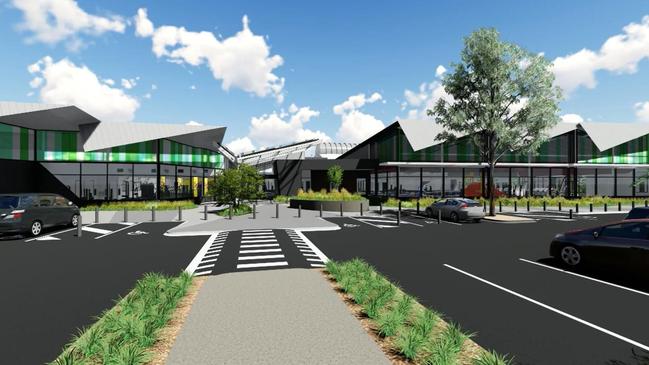 An artists’ impression of the new entrance to Mill Park Leisure.