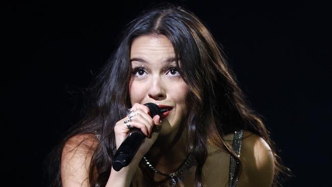 DAILY TELEGRAPH OCTOBER 17, 2024. Olivia Rodrigo during her world tour GUTS concert at Qudos Bank Arena in Sydney. Picture: Jonathan Ng