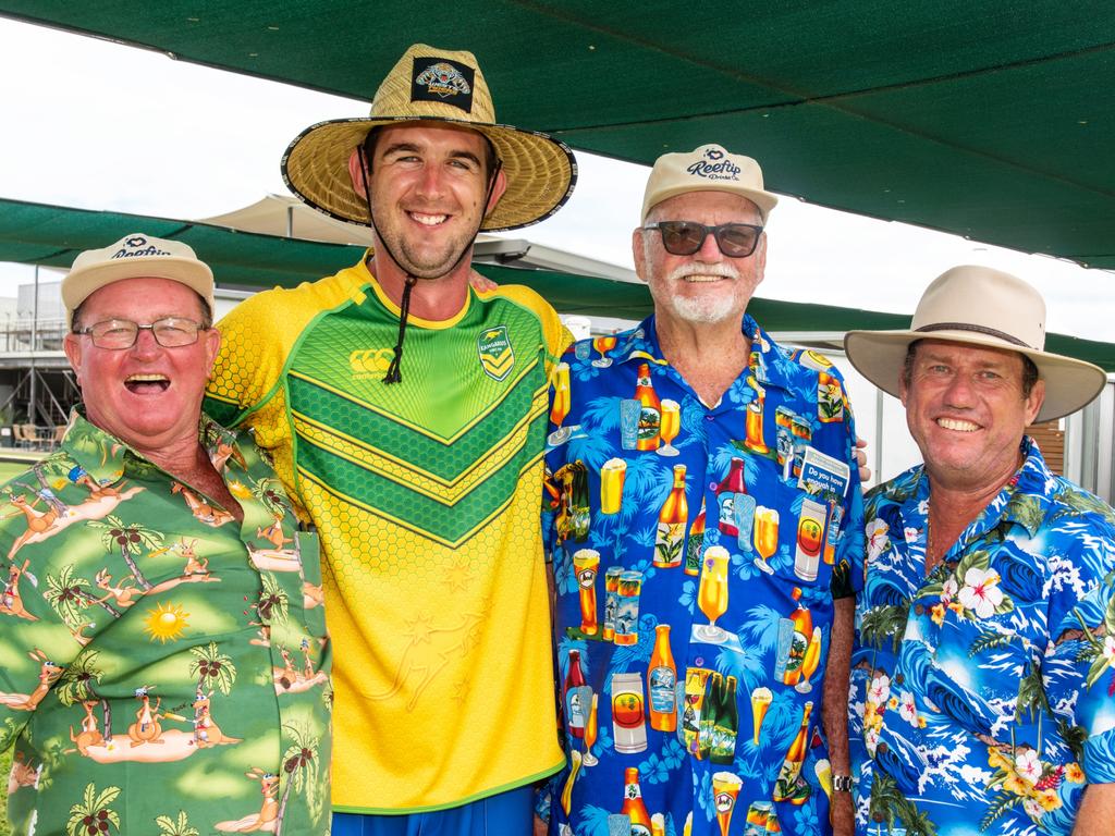 Barry Thomas, Jason Little, Barry Finlay and Dave Maskell from Rural View at Australia Day @ The Bowlsie Northern Beaches Bowls club.Picture: Michaela Harlow