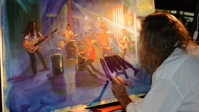 Bob Gammage often painted live musicians, in a way old friend and fellow artist Liz Robins said was unlike anything she had ever seen anyone else do. Photo: Facebook