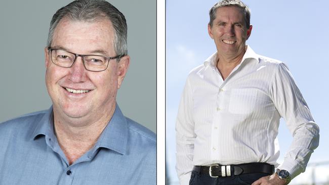 Moreton Bay Regional Council mayoral candidates Peter Flannery and Chris Thompson.