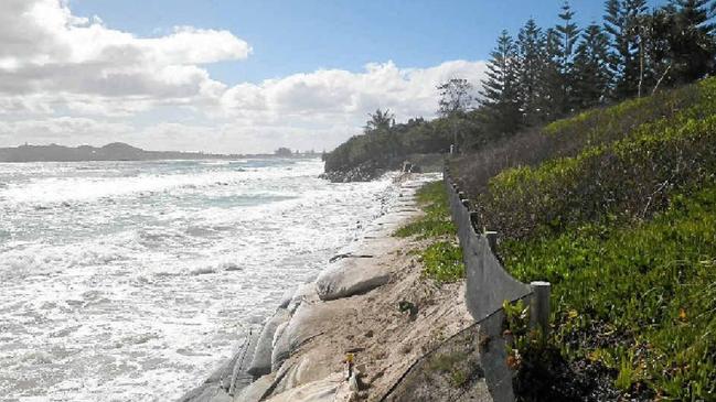 Belongil rock wall. Picture: John Vaughan