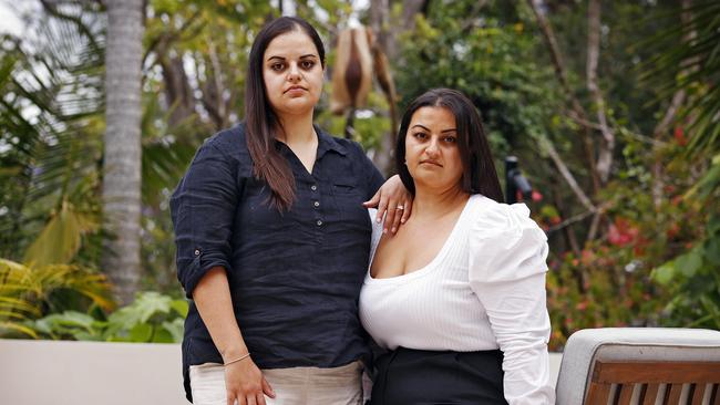 Sisters Serrah (left) and Bianca Katz are terrified by the release of Tony Kellisar who murdered their mother Svetlana in 1997. Picture: Sam Ruttyn