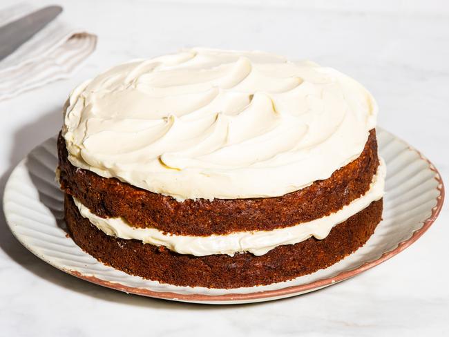 EMBARGO FOR TWAM 28 OCT 2023. FEE MAY APPLY. Carrot cake by Elizabeth Hewson. Photo: Nikki To