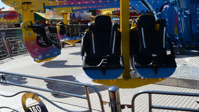 The Airmaxx 360 ride at the Royal Adelaide Show. Picture: Campbell Brodie.