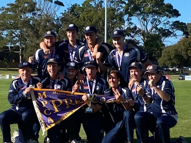 Rosebud show off the 2020-21 MPCA District flag.