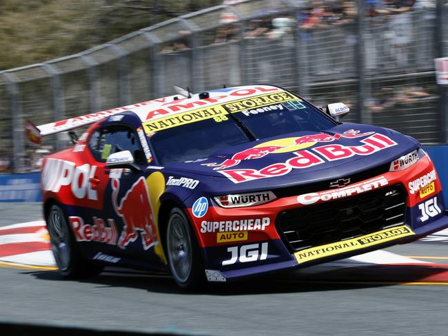 Red Bull Racing Team 888 driver Broc Feeney competes in the Saturday qualifying seesion of the Gold Coast 500 V8 Supercars, held on the streets of Surfers Paradise. Picture: Brendan Radke