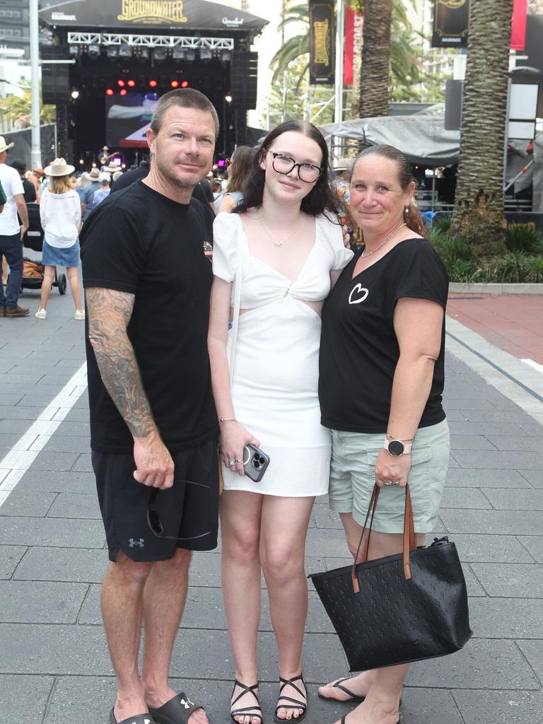 Groundwater. Chris, Janaya, Liz Coone. 19 October 2024 Broadbeach Picture by Richard Gosling