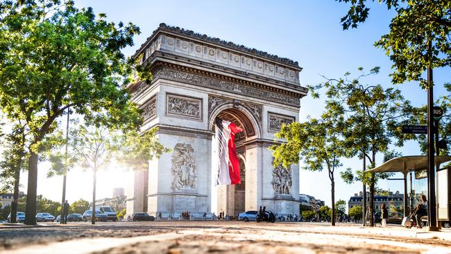 Napoleon laid the first stone for the Arc de Triomphe.