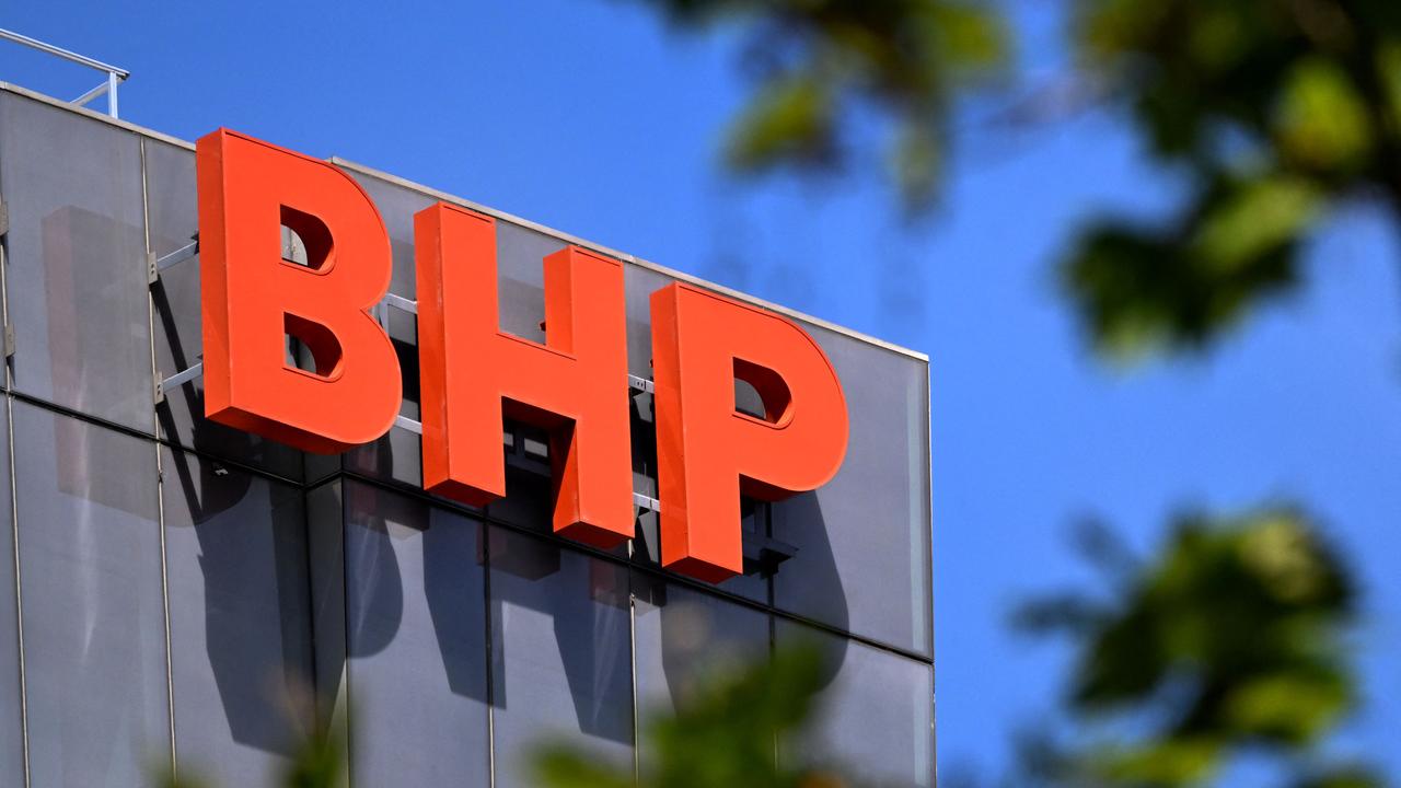 BHP had about 14 million tonnes of carbon equivalent emissions in 2020, down to just under 12 million tonnes at the end of the 2022 financial year. Picture: AFP