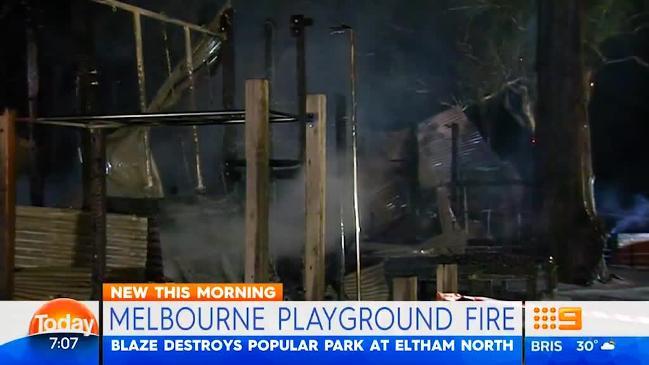 Playground fire in Melbourne's north-east