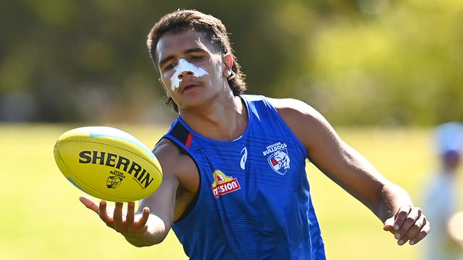 It will be interesting to see whether the Bulldogs rush Jamarra Ugle-Hagan straight into the team in 2021. Picture: Quinn Rooney/Getty Images