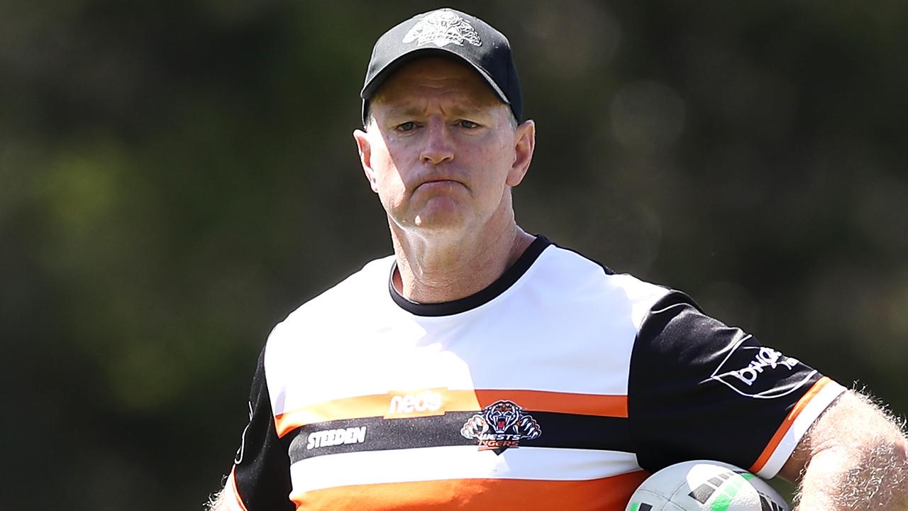 Wests Tigers chairman Lee Hagipantelis explained why the club decided to stick with Michael Maguire as their head coach. Picture: Mark Kolbe / Getty Images