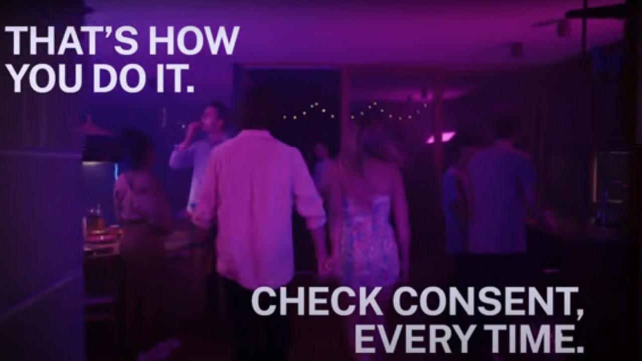 A screenshot from the Make No Doubt sexual consent campaign.