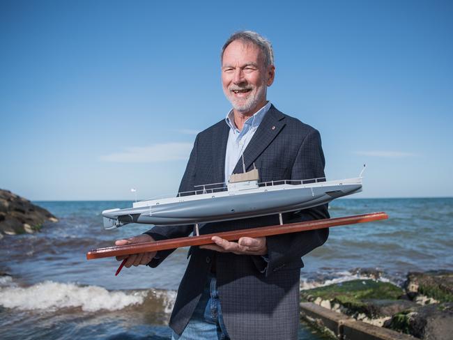 Retired navy admiral Peter Briggs led the exploration team that helped locate HMAS AE1 which has remained missing for more than 103 years. Picture: Jason Edwards