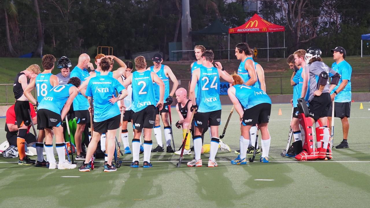 The SRA Territory Stingers during a training session in preparation for the Festival of Hockey. Photo: MJM Photography.