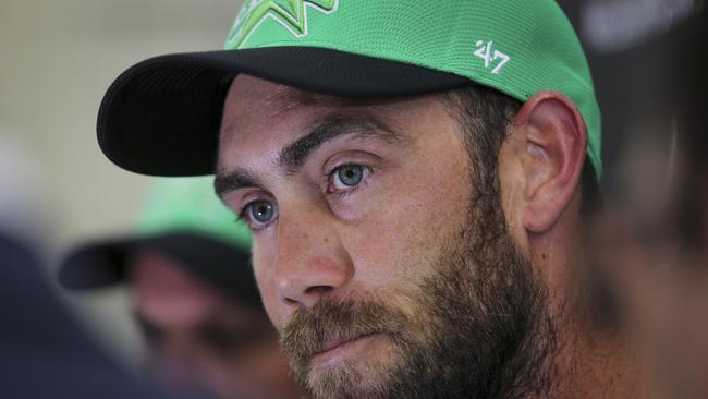 MELBOURNE, AUSTRALIA - DECEMBER 13: Glenn Maxwell speaks to the media during a Melbourne Stars BBL media opportunity at the Melbourne Cricket Ground on December 13, 2019 in Melbourne, Australia. (Photo by Wayne Taylor/Getty Images)