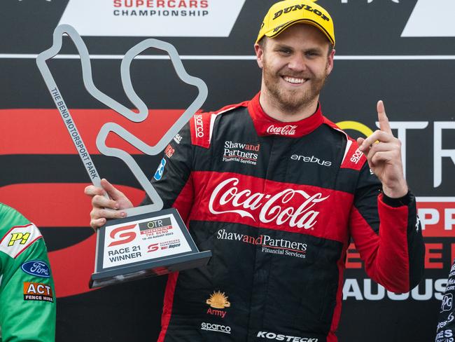 TAILEM BEND, AUSTRALIA - AUGUST 20: Brodie Kostecki driver of the #99 Coca-Cola Racing Chevrolet Camaro ZL1 during the OTR SuperSprint, part of the 2023 Supercars Championship Series at The Bend Motorsport Park on August 20, 2023 in Tailem Bend, Australia. (Photo by Daniel Kalisz/Getty Images)