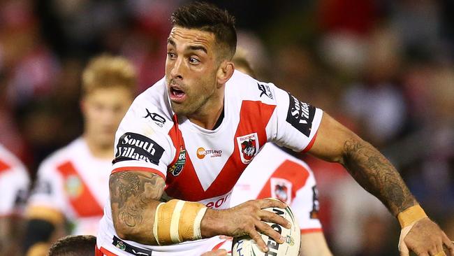 Vaughan was one of a number of Dragons players to debut in rep footy. Photo by Mark Nolan/Getty Images.