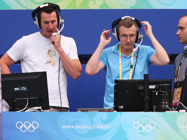 Bruce McAvaney calling the swimming at the 2008 Beijing Olympics.