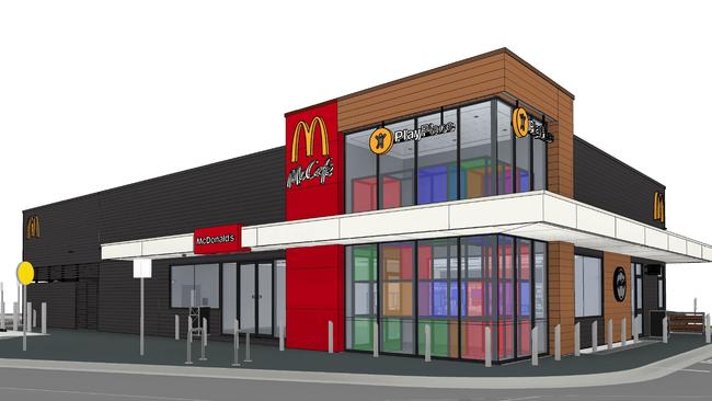 Artist impression of a new McDonald’s which is planned for a site in Ormeau South. Picture: Supplied.