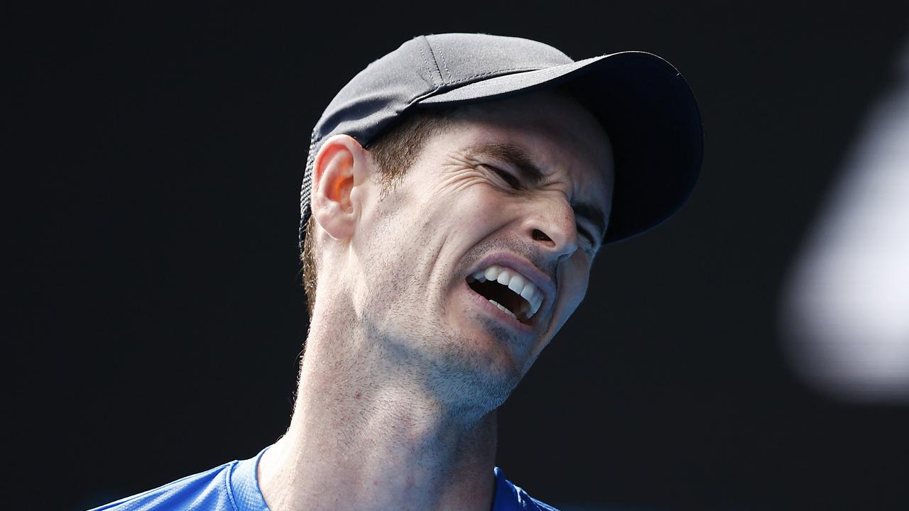 Andy Murray anguished after losing a point. Photo by Daniel Pockett/Getty Images