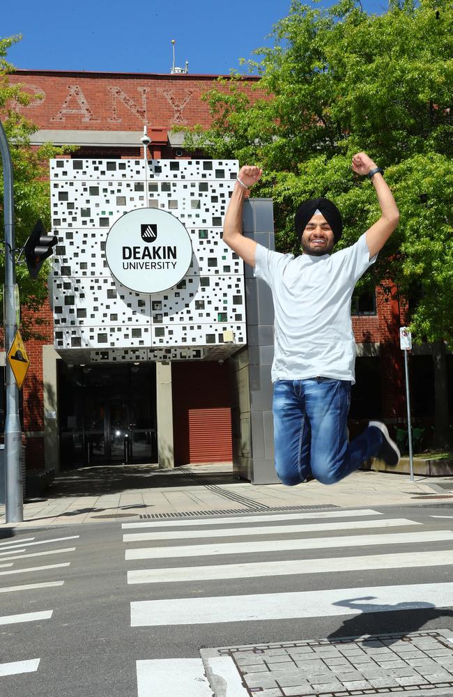 Sarbjeet Singh said the support from Deakin and the Geelong community helped him overcome challenges. Picture: Alison Wynd